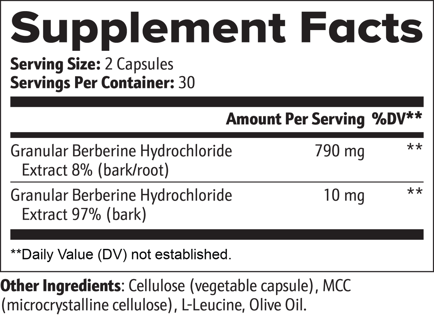 Berberine 60 Capsules